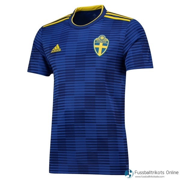 Schweden Trikot Auswarts 2018 Blau Fussballtrikots Günstig